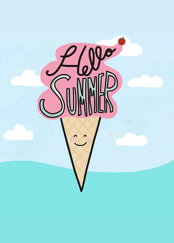 Hello summer icecream cone