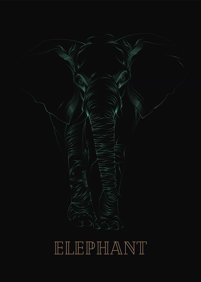 Elephant Art Deco