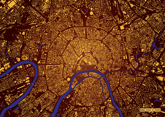 Moscow gold map