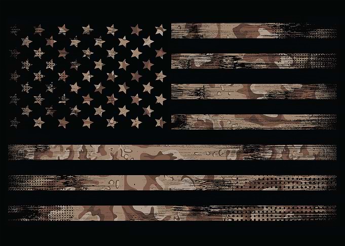 USA Desert Camo Flag