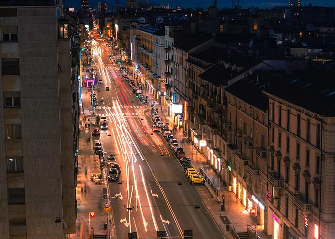 Long Exposure City view
