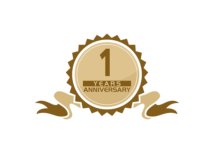 1 Years Ribbon Anniversary