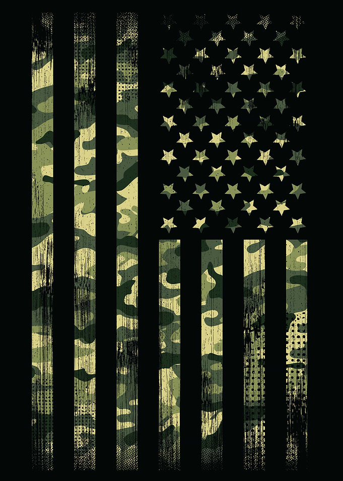 Vertical Camo Flag