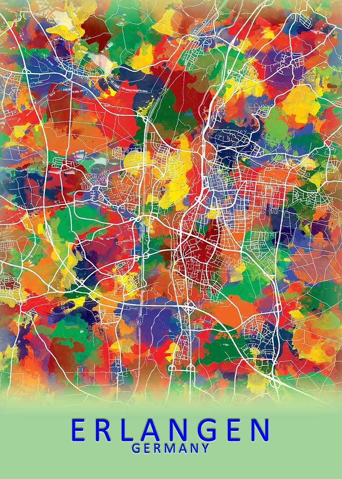 Erlangen Germany City Map