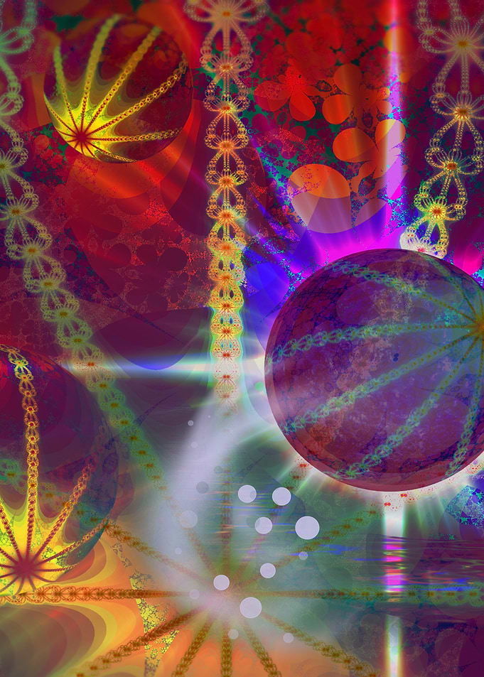 Pink Red Planet Fractal