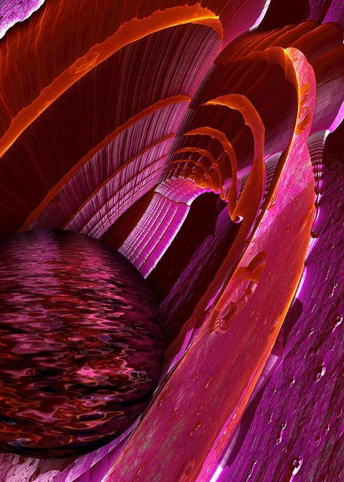 Pink Watery Sphere Fractal