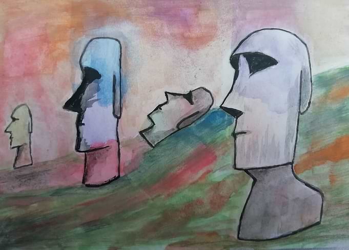 Moais from Easter Island