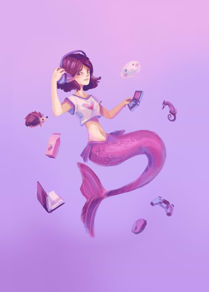 Gamer Girl Mermaid