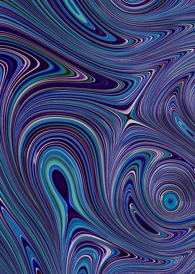 Blue Fractal Swirl