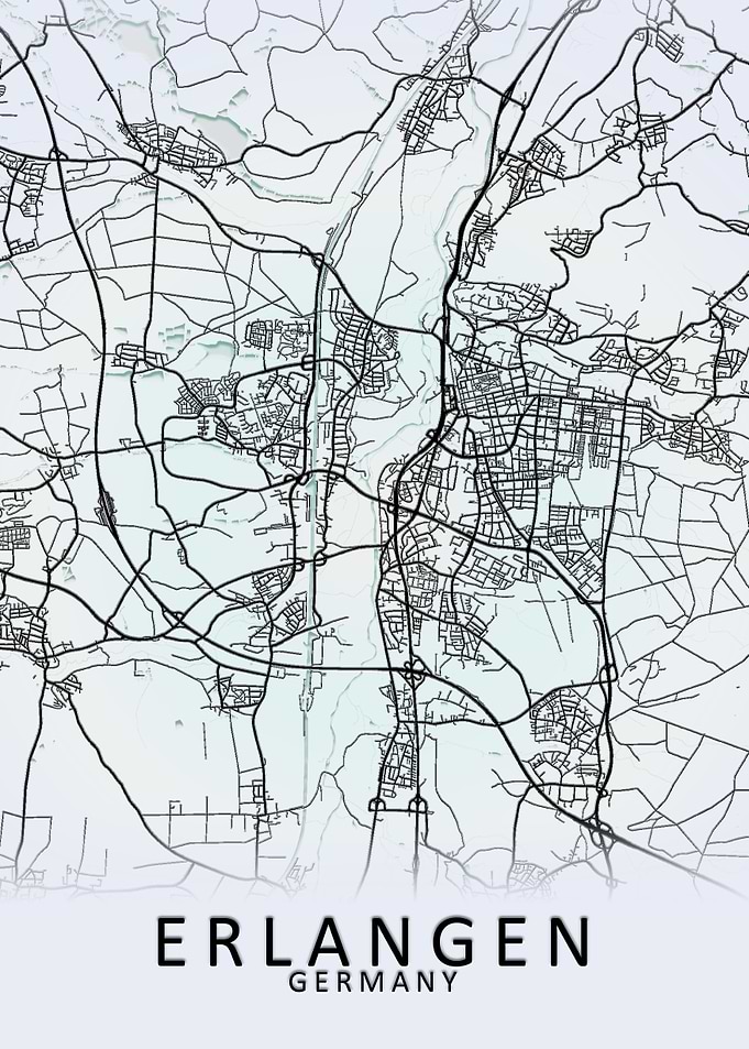 Erlangen Germany City Map
