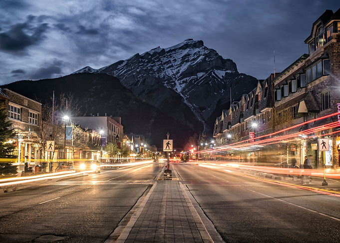 Blue Hour on Banff Ave