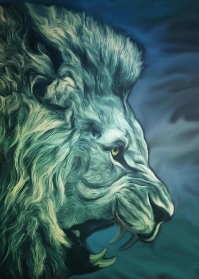 Aggressive Lion