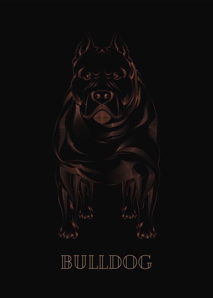 Bulldog Art Deco Dark