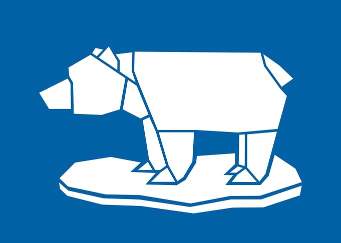 Polar bear origami