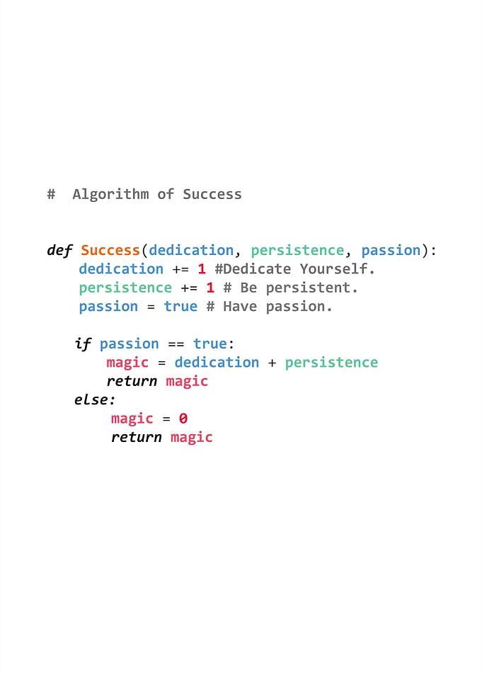 Algorithm of Success Py3