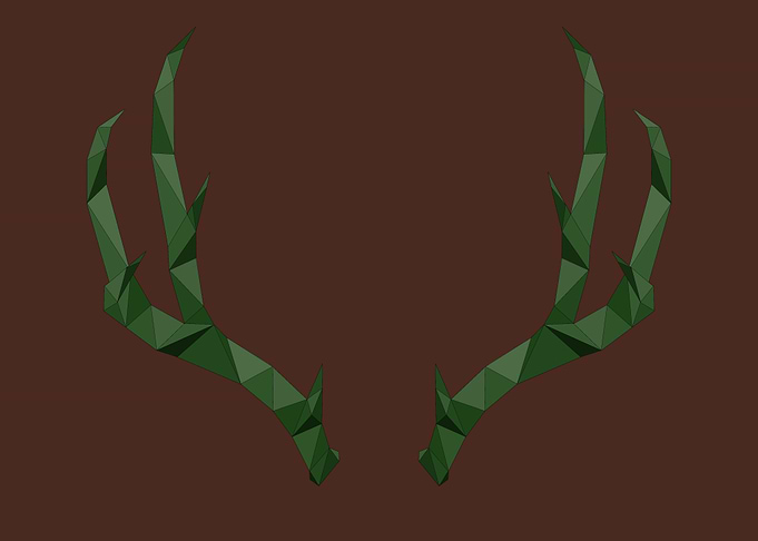 forest low poly antlers