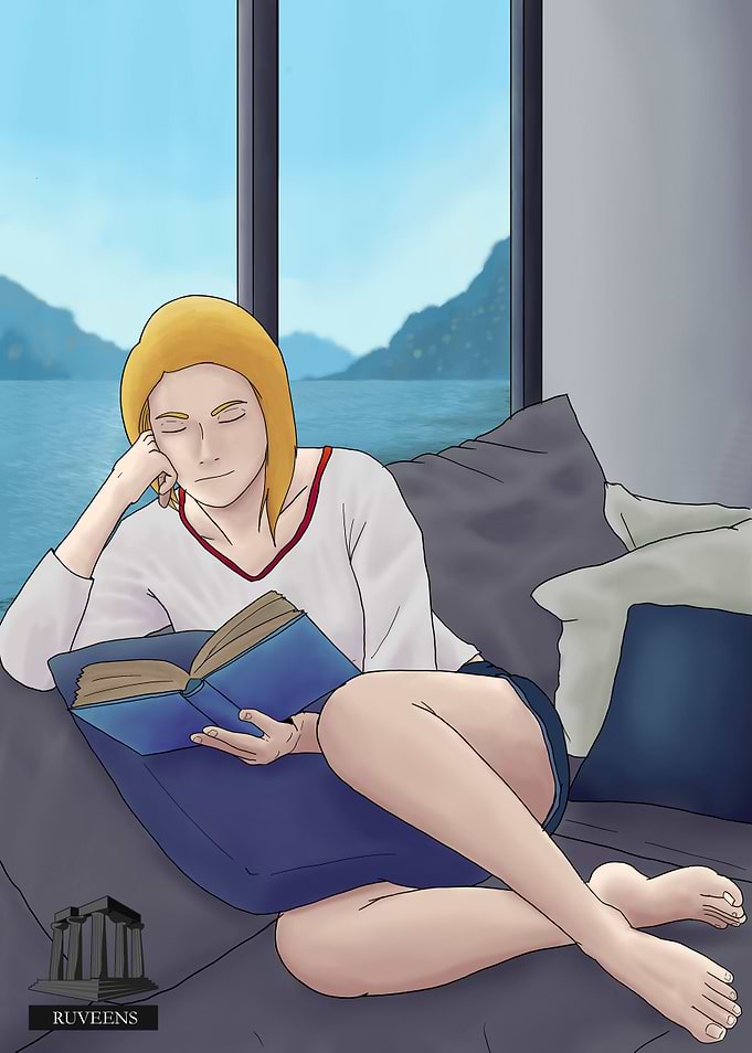 Girl Reading a Novel