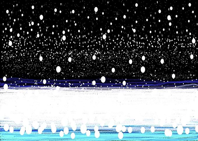 Nieve en la noche