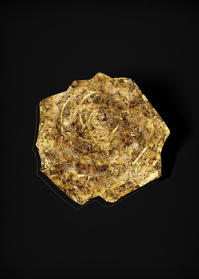 Gold Flora on Black