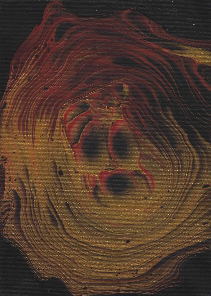 Abstract red and saffron 1