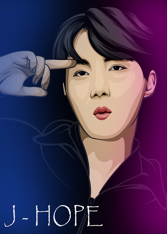 j hope glowing