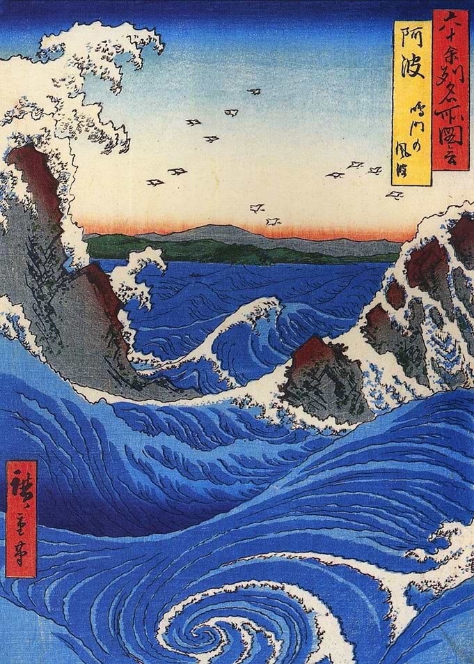 Whirlpool in Rough Sea