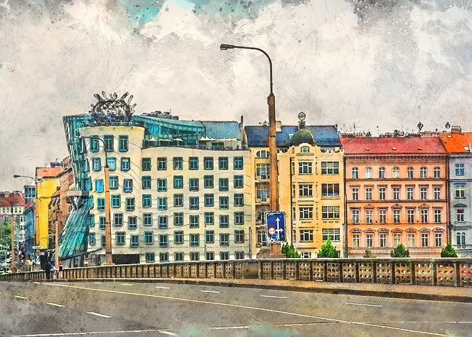 Praha city art