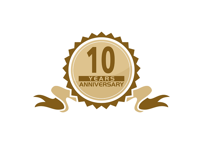 10 Years Ribbon Anniversar