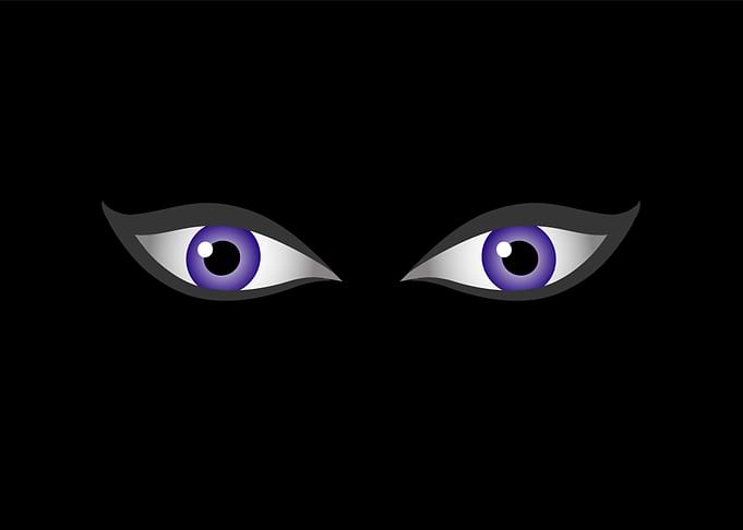 Eyes of the devil in dark