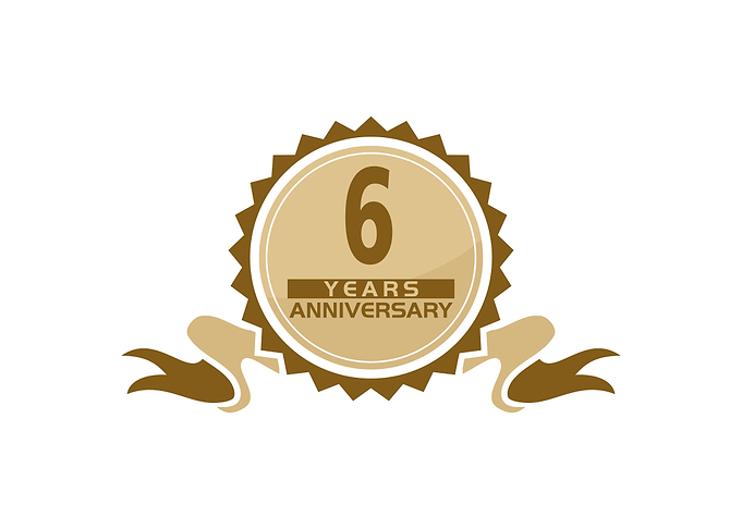 6 Years Ribbon Anniversary