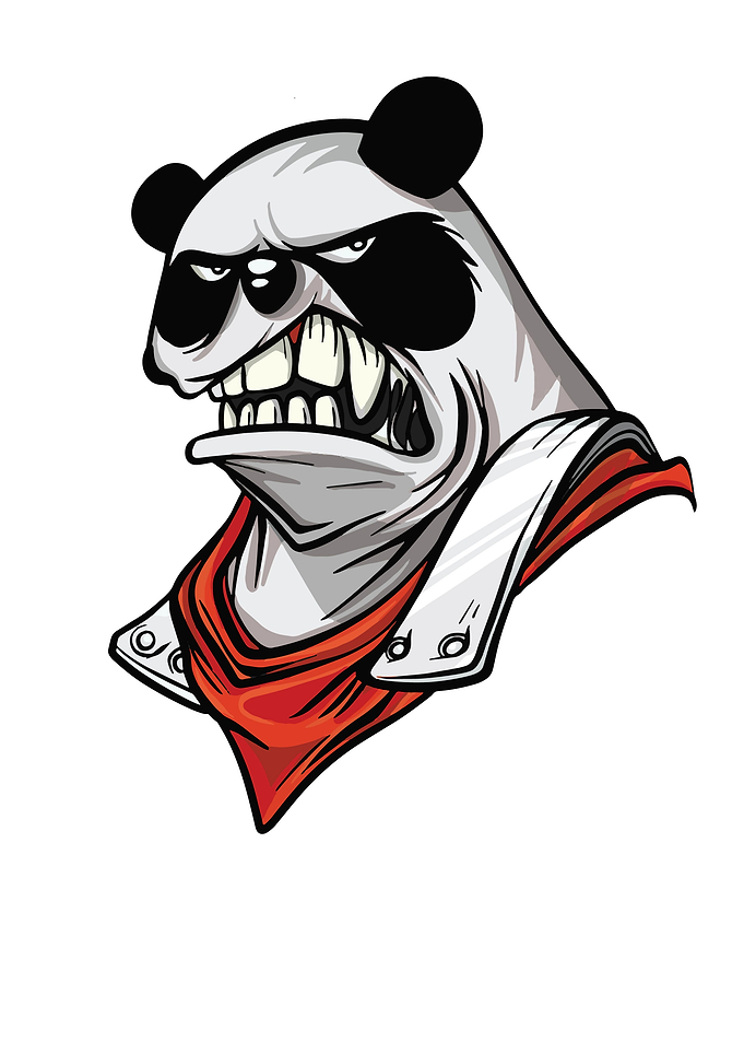 Panda with armor suit