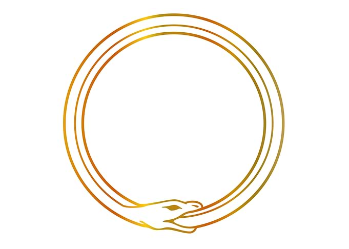 Symbol of Ouroboros snake