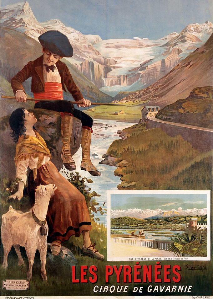 Travel Poster les Pyrenees