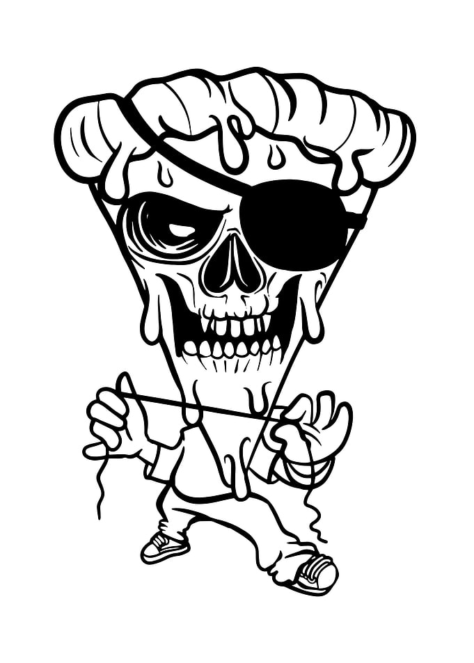 Pizza man eye patch