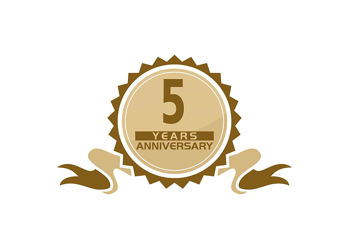 5 Years Ribbon Anniversary