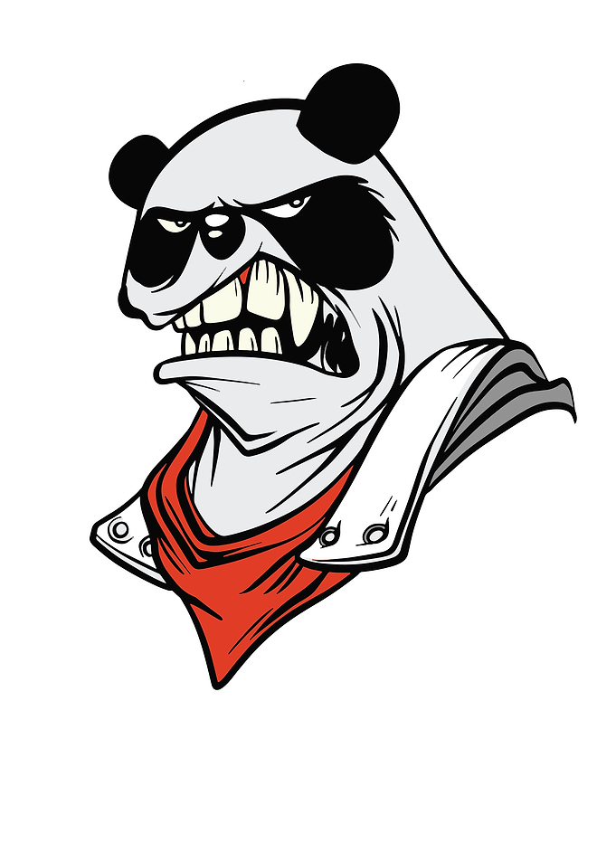 Panda with armor suit