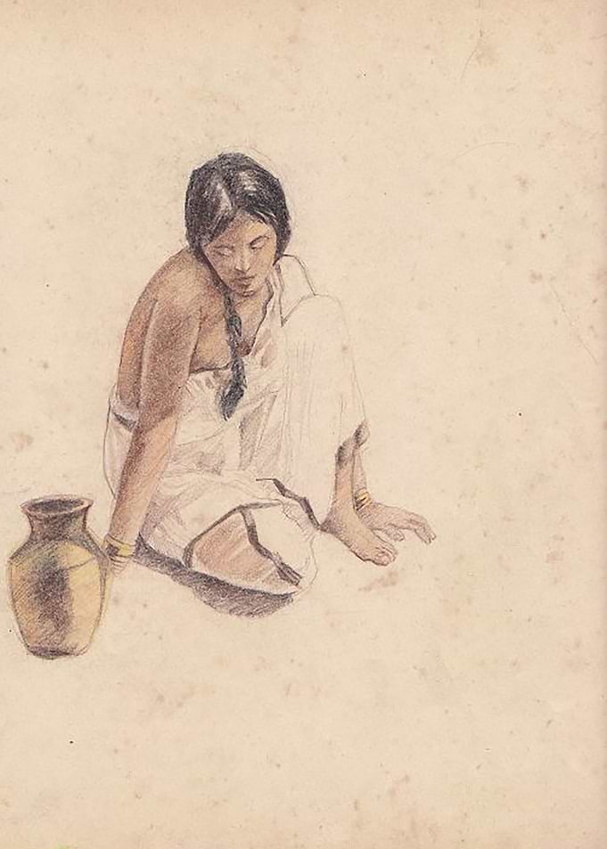 bathing woman