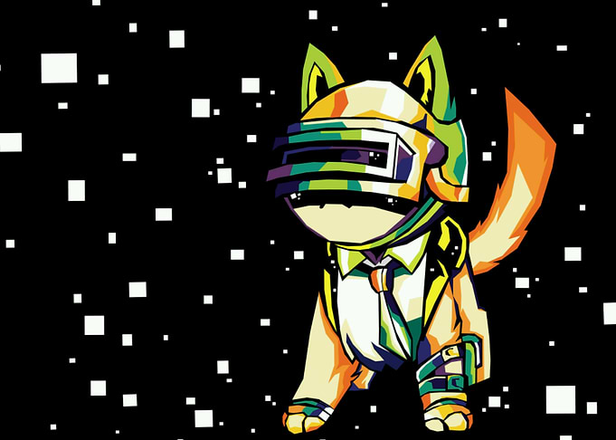 cat in style WPAP pop art
