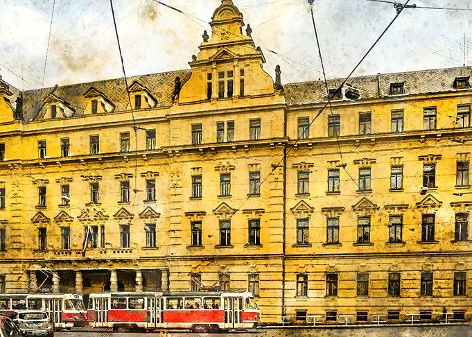 Prague city art
