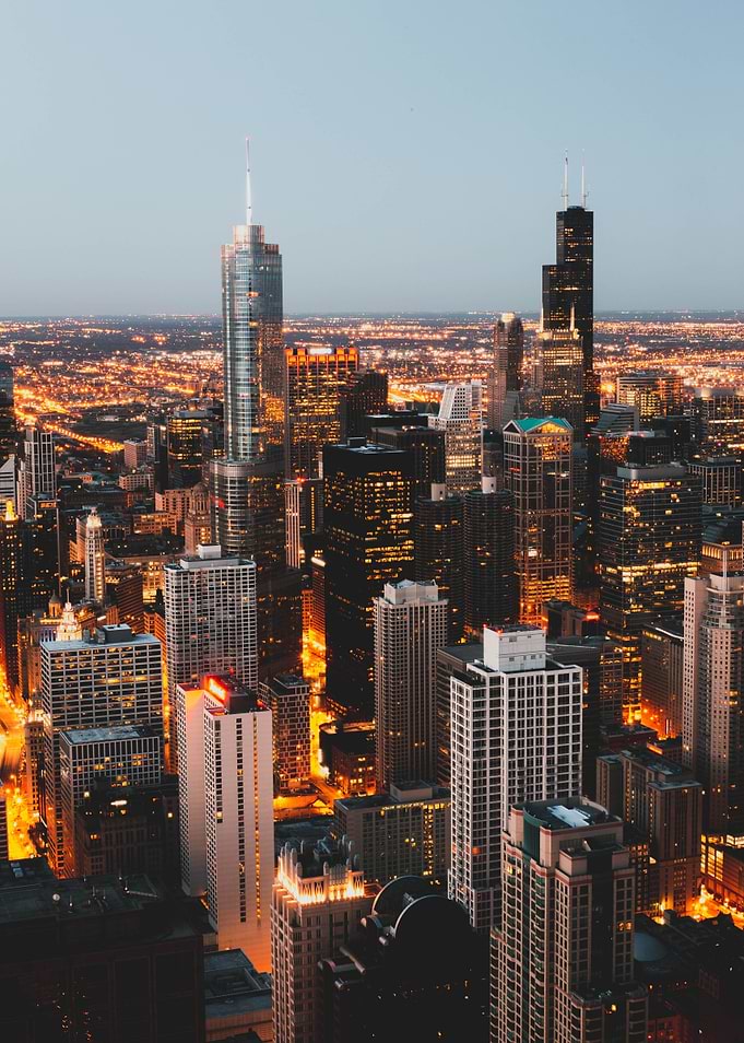 City Aerial Shot Top View