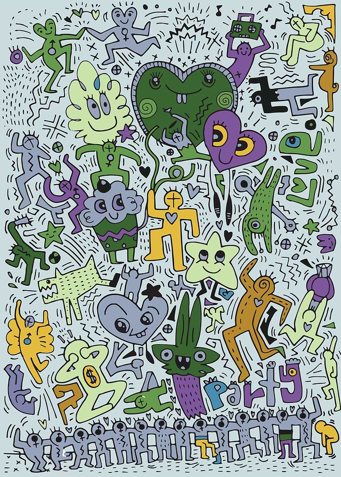 Love doodles party