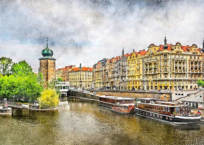 Prague city art