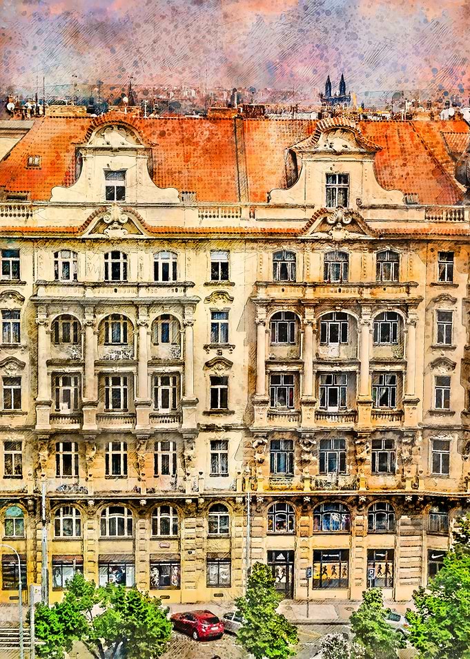 Prague city art