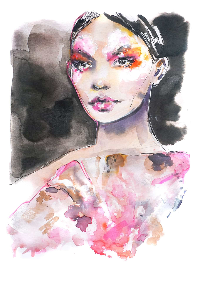 Pink makeup