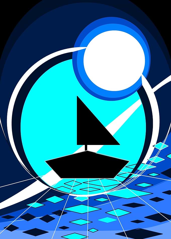 Boat along the Moon