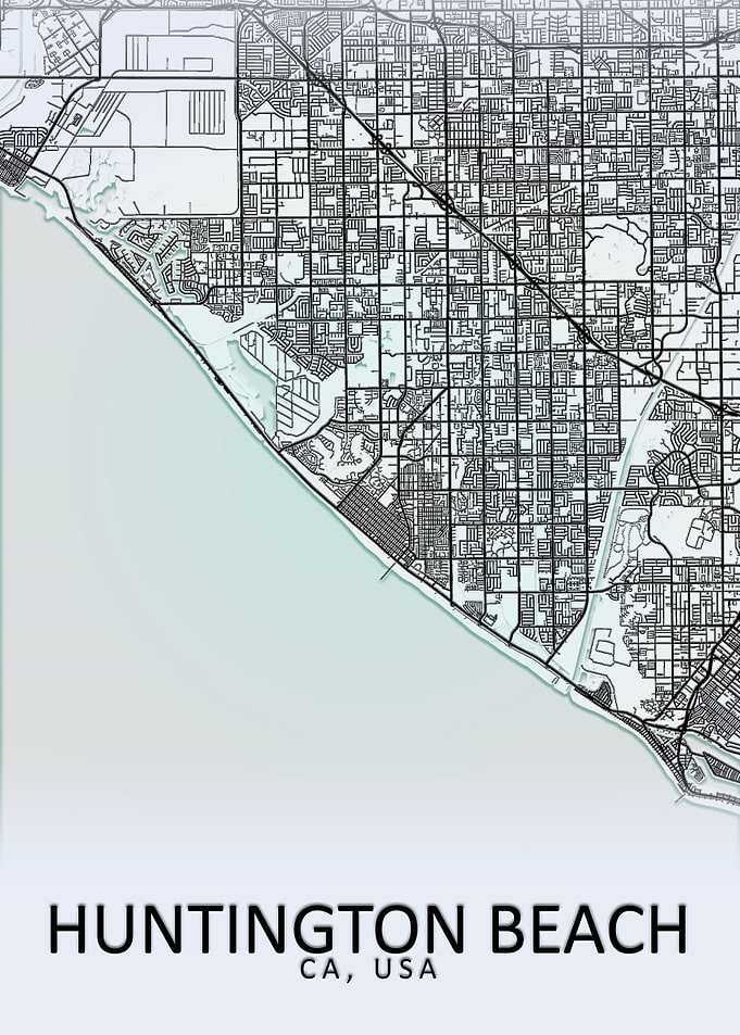 Huntington Beach USA Map