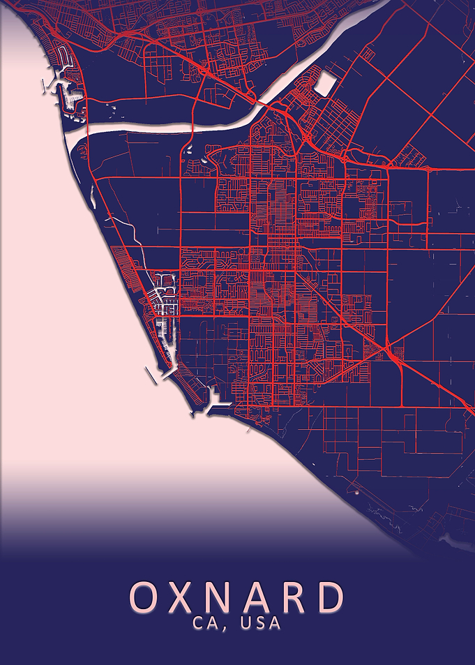 Oxnard CA USA City Map