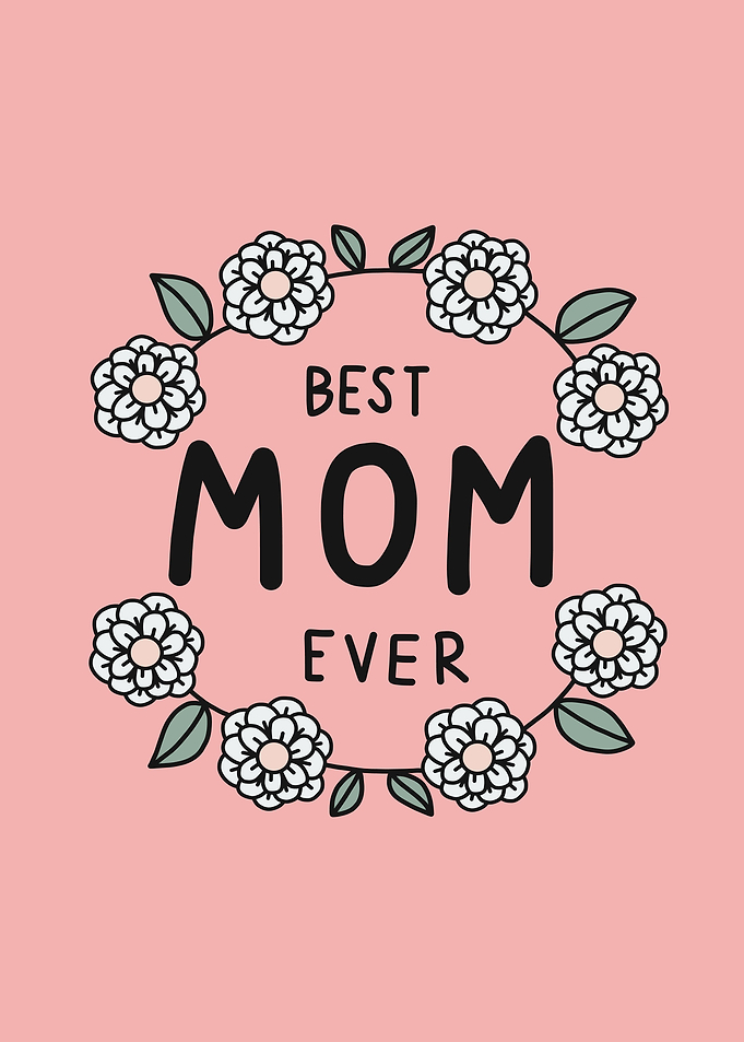 Best mom ever flower frame