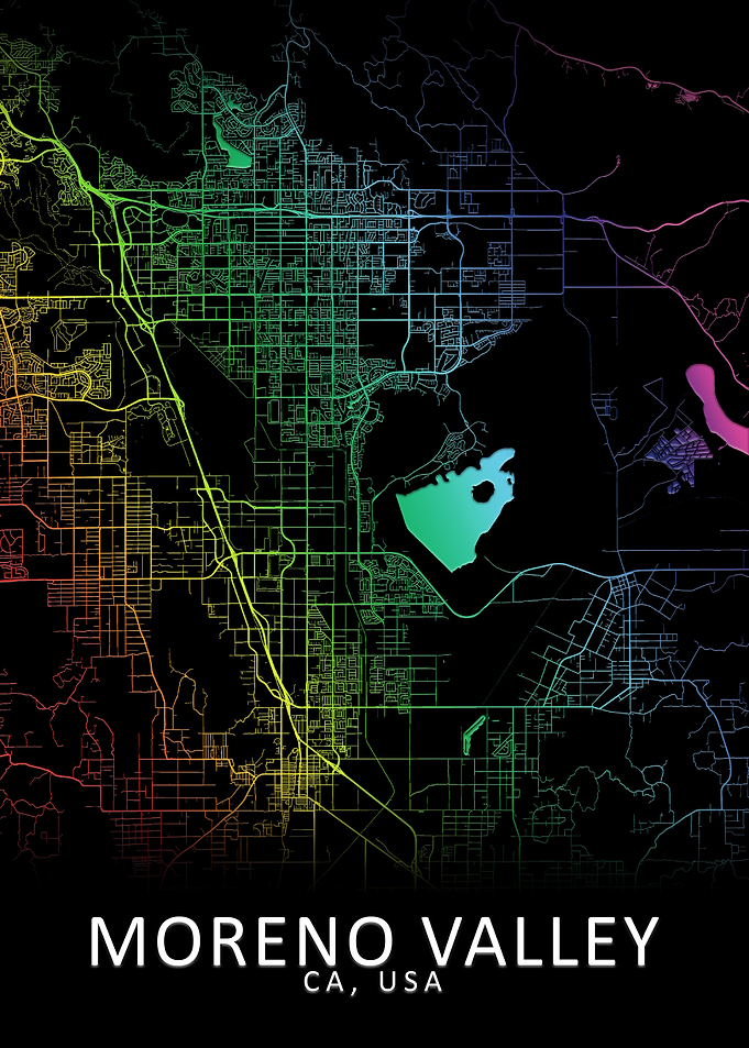 Moreno Valley USA City Map