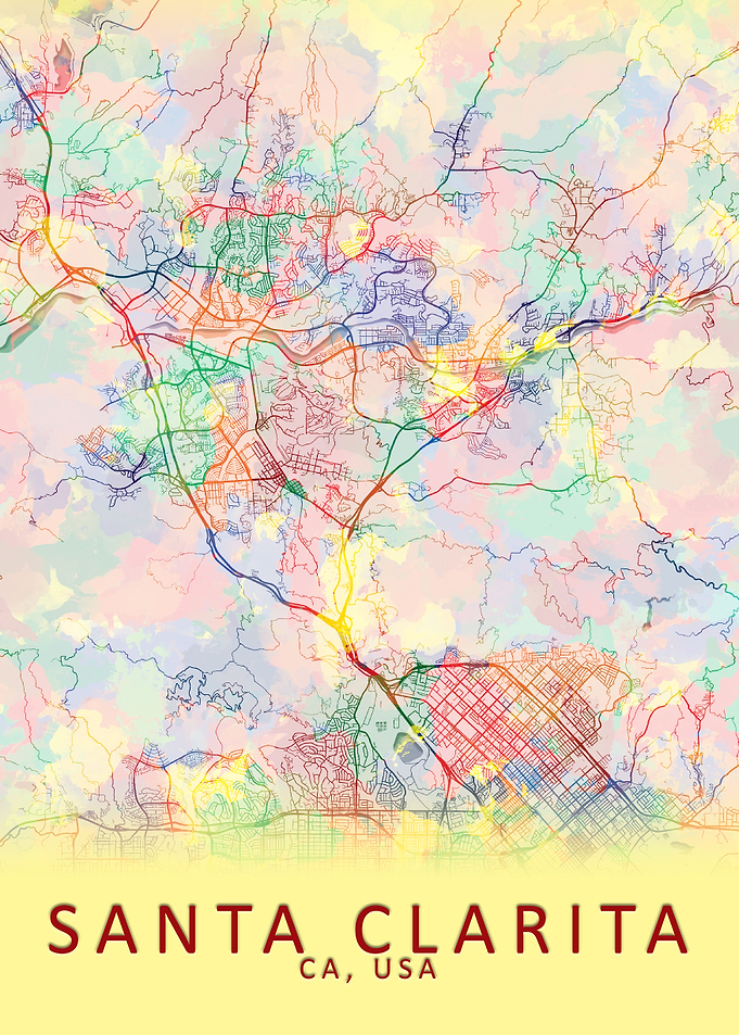 Santa Clarita USA City Map